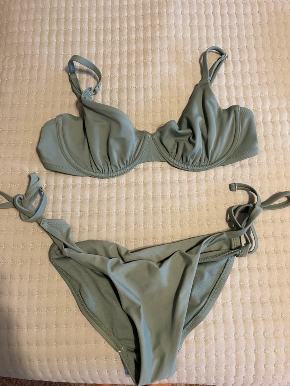 Shade & Shore Sage Green Two-Piece Bikini set